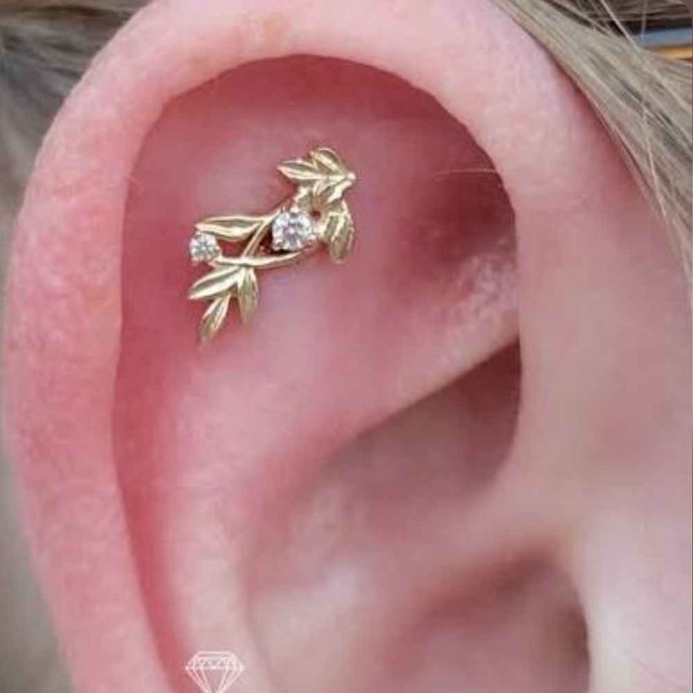 BVLA Jessamine Yellow Gold with Diamonds Threaded End - Picture 8 of 8